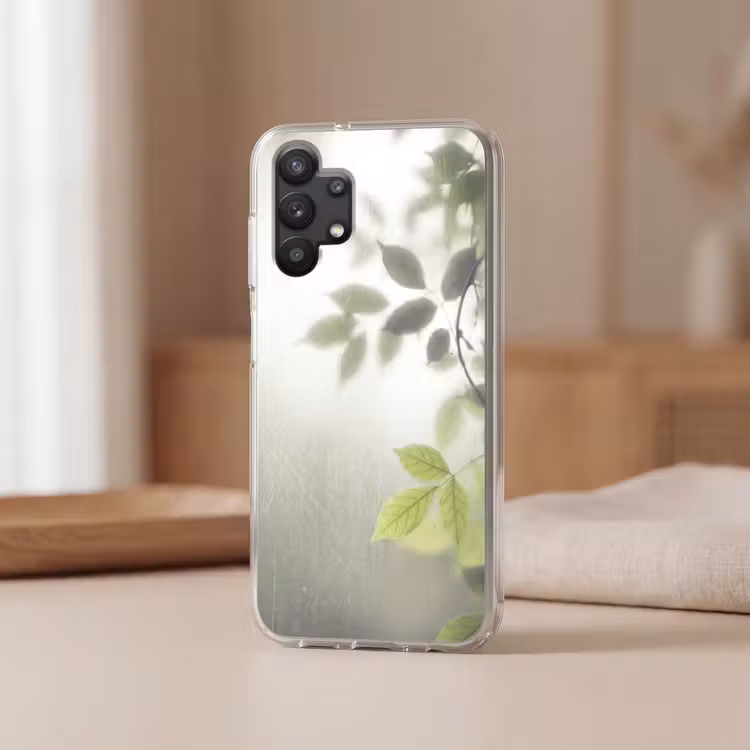Blad - Schaduw - Natuur - Abstract - Groen Telefoonhoesje Samsung Galaxy A32 5G klein -sfeer2