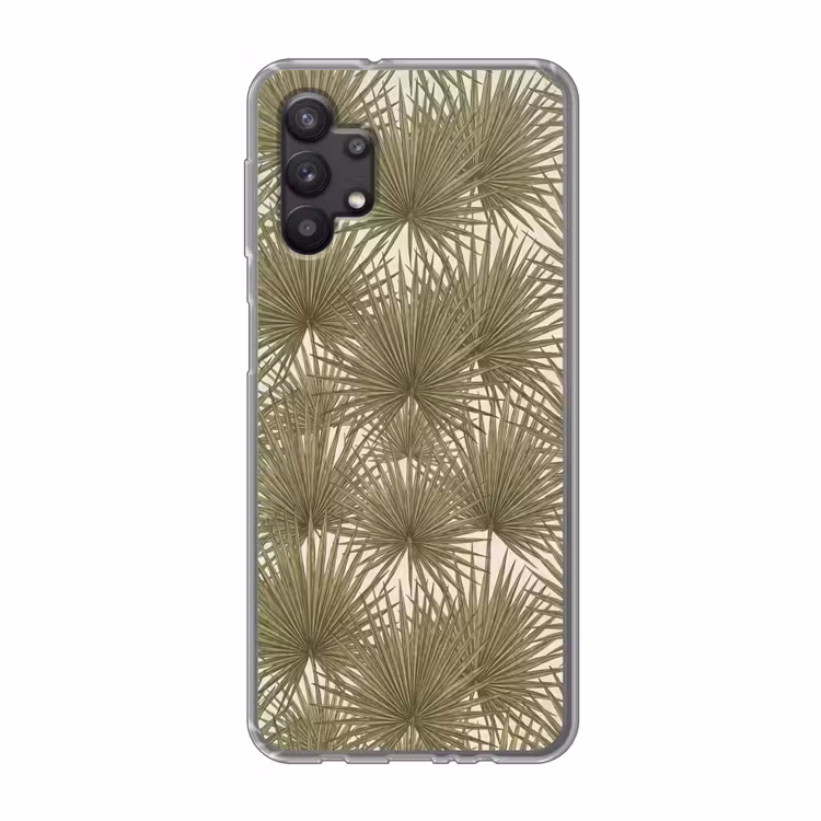 Blad - Tropisch - Patroon - Natuur - Groen Telefoonhoesje Samsung Galaxy A32 5G klein -3d