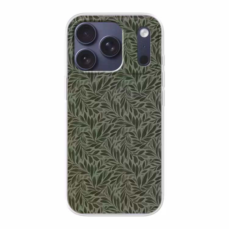 Bladeren - Organisch - Groen Telefoonhoesje iPhone 17 Pro klein 878 -3d
