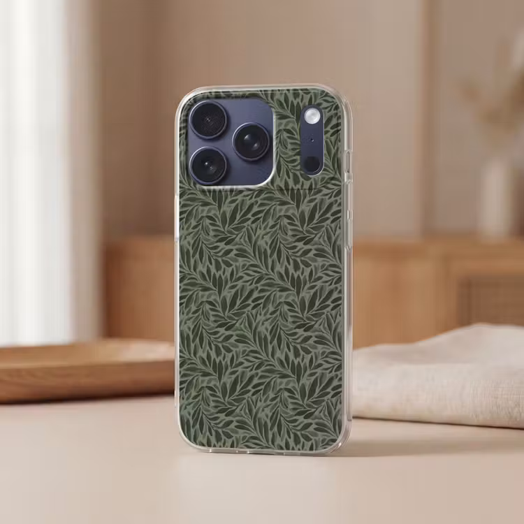 Bladeren - Organisch - Groen Telefoonhoesje iPhone 17 Pro klein 878 -sfeer2