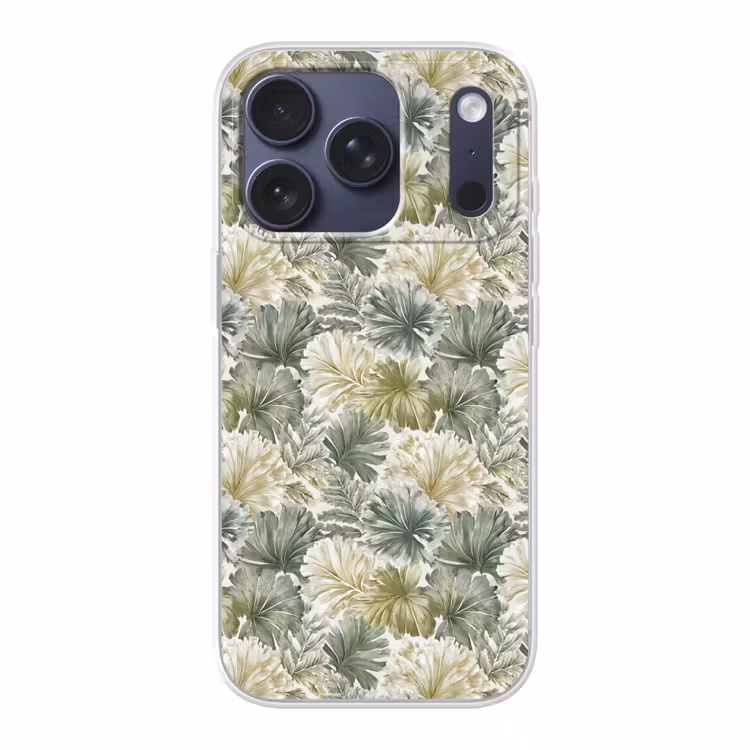 Bladeren - Botanisch - Groen Telefoonhoesje iPhone 17 Pro klein 878 -3d