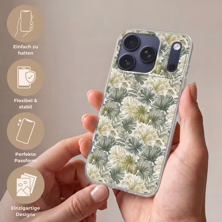 Bladeren - Botanisch - Groen Telefoonhoesje iPhone 17 Pro klein 878 -sfeer3_DE