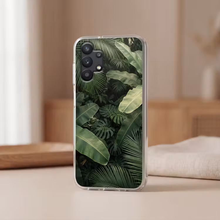 Bladeren - Groen - Tropisch - Natuur Telefoonhoesje Samsung Galaxy A32 5G klein -sfeer2