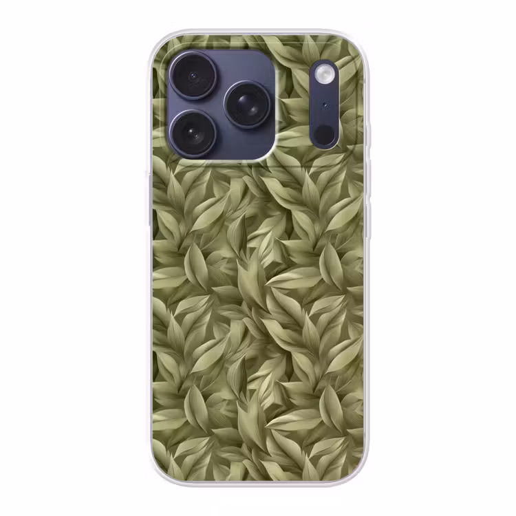 Bladeren - Modern - Groen Telefoonhoesje iPhone 17 Pro klein 878 -3d