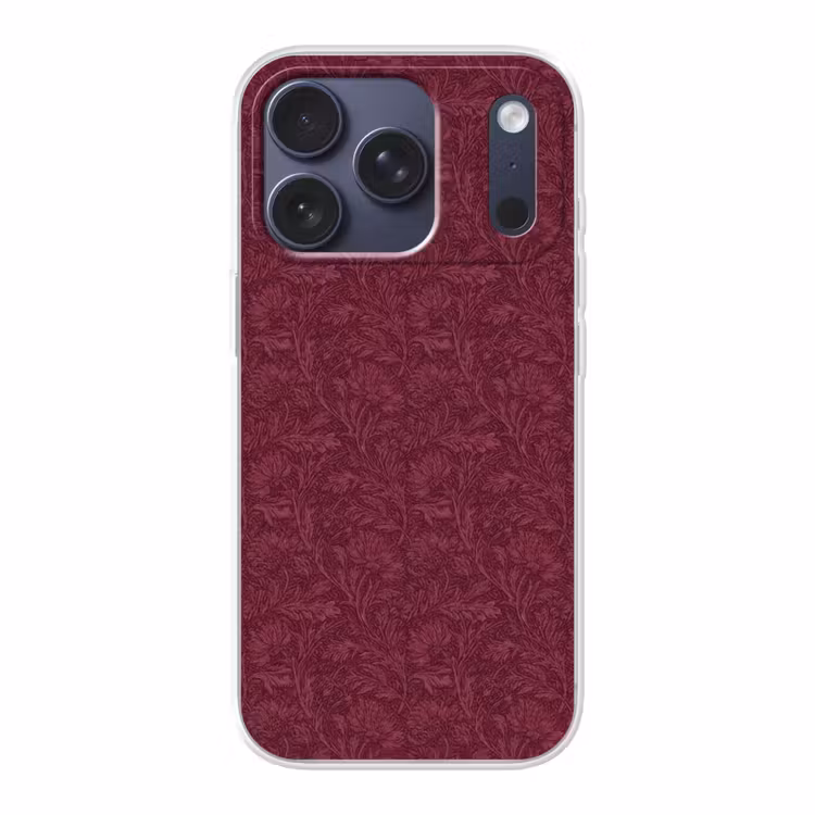Bladeren - Patroon - Paars Telefoonhoesje iPhone 17 Pro klein 878 -3d