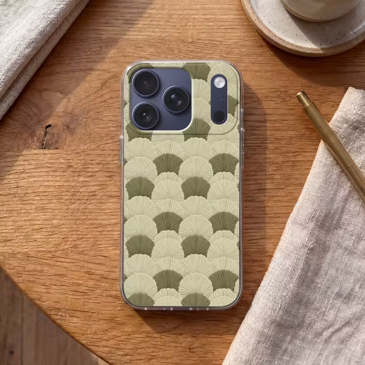 Bladeren - Structuur - Groen Telefoonhoesje iPhone 17 Pro klein 878 -sfeer1