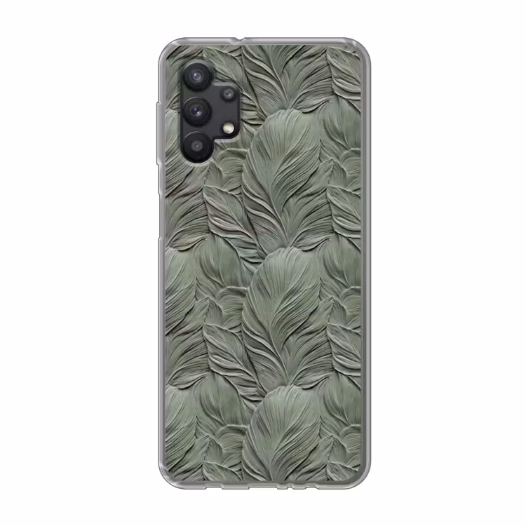 Bladeren - Textuur - Groen Telefoonhoesje Samsung Galaxy A32 5G klein 346 -3d