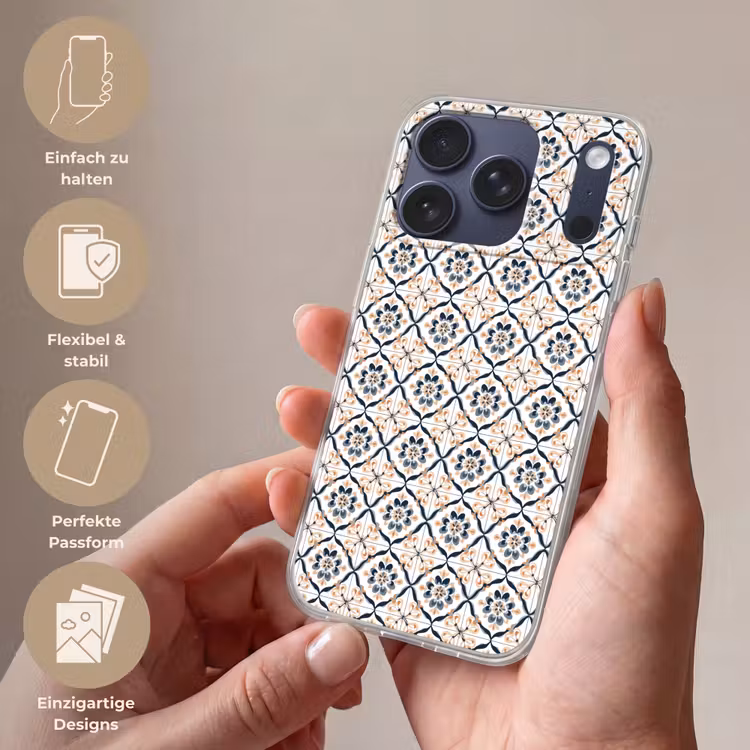 Bladvorm - Patroon - Kleurrijk Telefoonhoesje iPhone 17 Pro klein 878 -sfeer3_DE