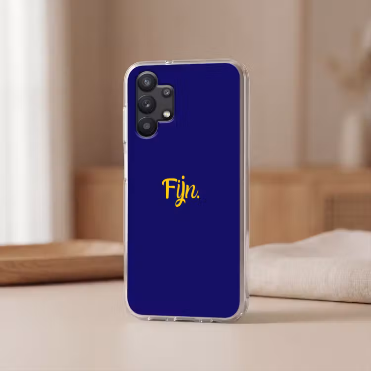 Blauw - Geel - Fijn Telefoonhoesje Samsung Galaxy A32 5G klein -sfeer2