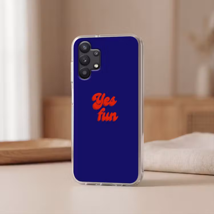 Blauw - Rood - Yes fun - 3D Telefoonhoesje Samsung Galaxy A32 5G klein -sfeer2