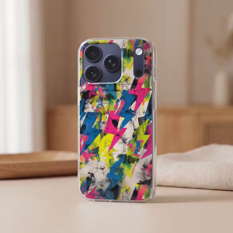 Bliksemschichten - Patroon - Marmer - Kleuren Telefoonhoesje iPhone 17 Pro klein -sfeer2