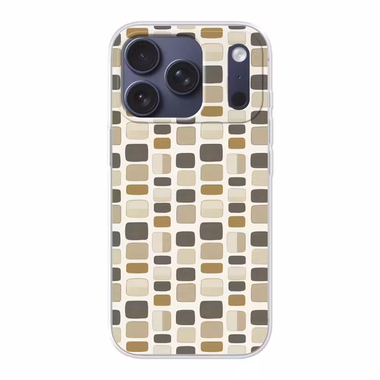 Blokken - Vintage - Grijs Telefoonhoesje iPhone 17 Pro klein 878 -3d