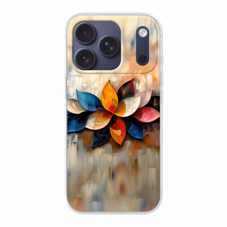 Bloem - Abstract - Kleurrijk - Bladeren Telefoonhoesje iPhone 17 Pro klein -3d
