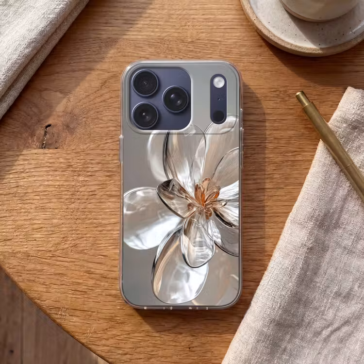 Bloem - Glazen - Doorzichtig Telefoonhoesje iPhone 17 Pro klein -sfeer1