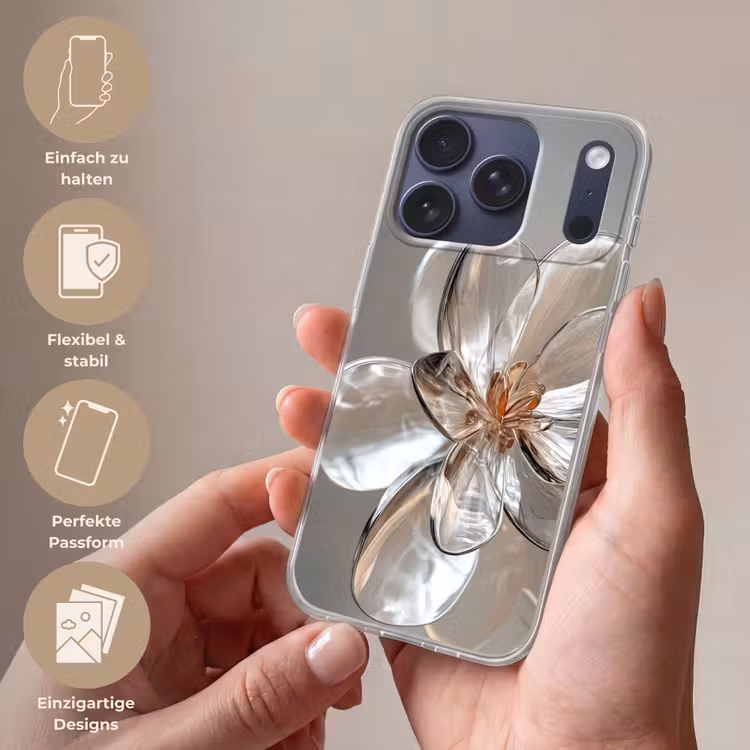 Bloem - Glazen - Doorzichtig Telefoonhoesje iPhone 17 Pro klein -sfeer3_DE