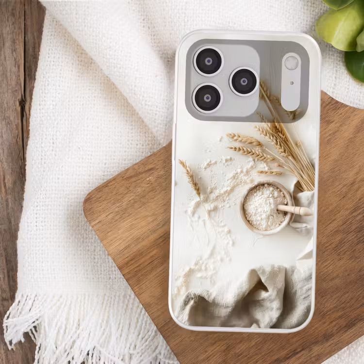 Bloem - Hout - Tarwe Telefoonhoesje iPhone 17 Pro klein -sfeer1