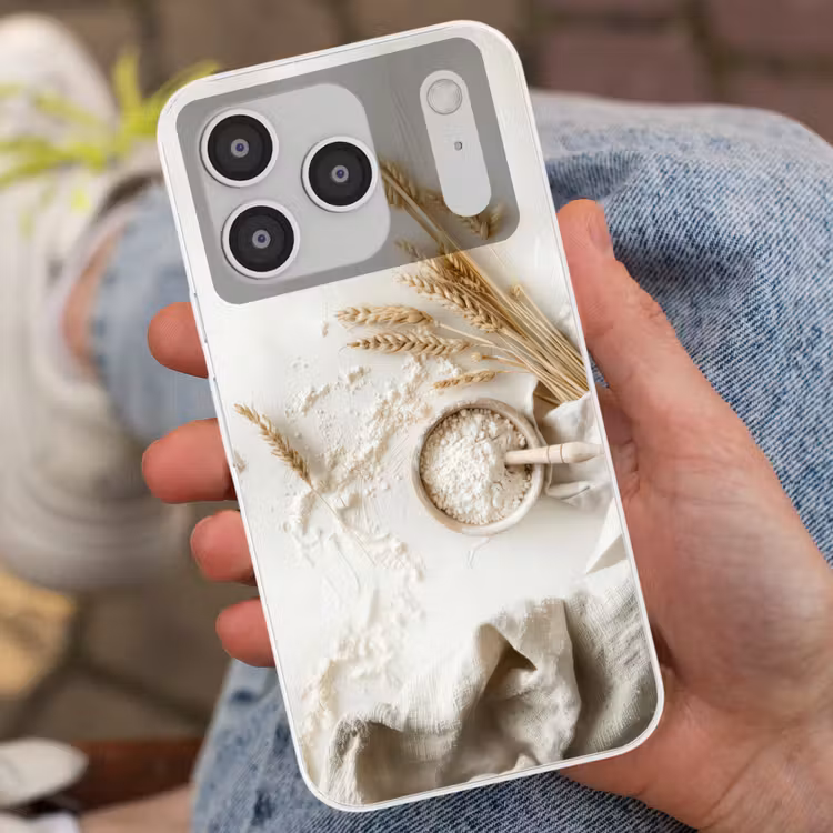 Bloem - Hout - Tarwe Telefoonhoesje iPhone 17 Pro klein -sfeer2