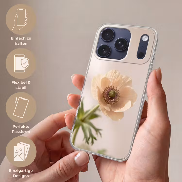 Bloem - Minimalistisch - Groen Telefoonhoesje iPhone 17 Pro klein -sfeer3_DE