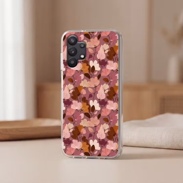 Bloem - Patroon - Roze Telefoonhoesje Samsung Galaxy A32 5G klein 346 -sfeer2