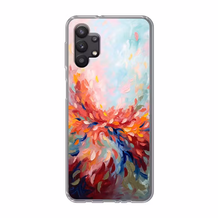 Bloemen - Abstract - Kunst - Modern Telefoonhoesje Samsung Galaxy A32 5G klein -3d