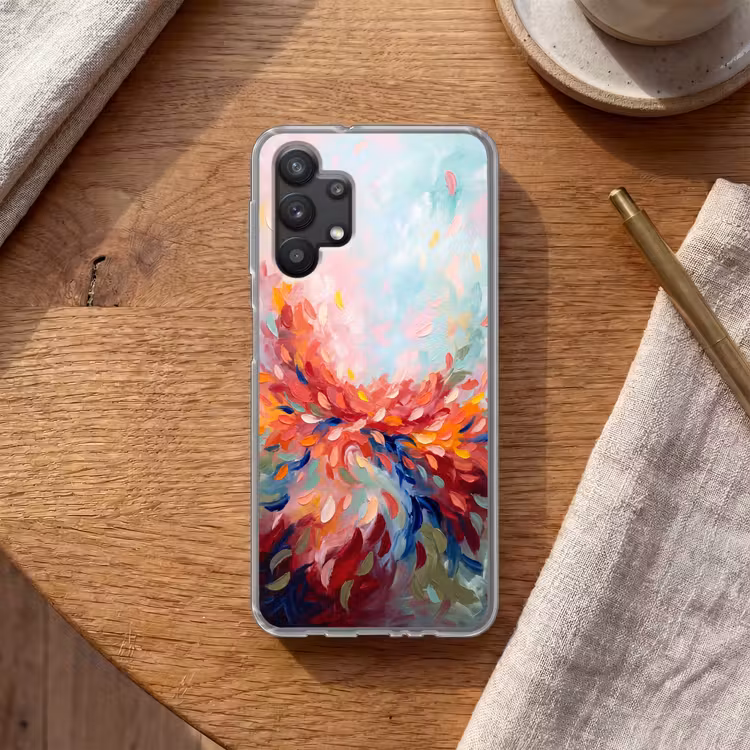 Bloemen - Abstract - Kunst - Modern Telefoonhoesje Samsung Galaxy A32 5G klein -sfeer1
