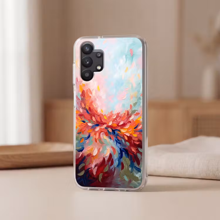 Bloemen - Abstract - Kunst - Modern Telefoonhoesje Samsung Galaxy A32 5G klein -sfeer2