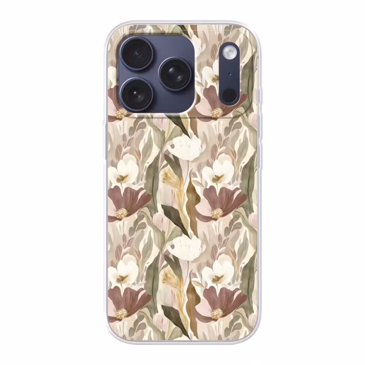 Bloemen - Aquarel - Kleurrijk Telefoonhoesje iPhone 17 Pro klein 878 -3d