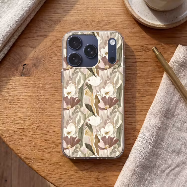 Bloemen - Aquarel - Kleurrijk Telefoonhoesje iPhone 17 Pro klein 878 -sfeer1