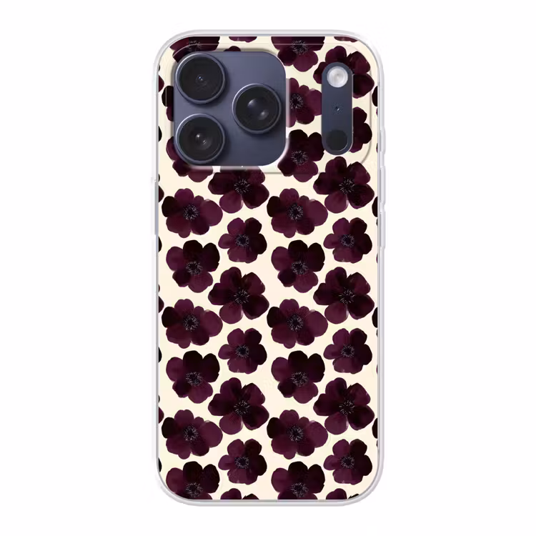 Bloemen - Aquarel - Paars Telefoonhoesje iPhone 17 Pro klein 878 -3d