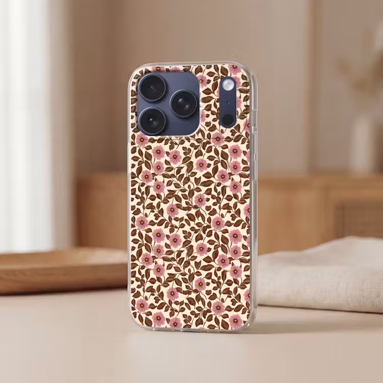 Bloemen - Bladeren - Kleurrijk Telefoonhoesje iPhone 17 Pro klein 878 -sfeer2