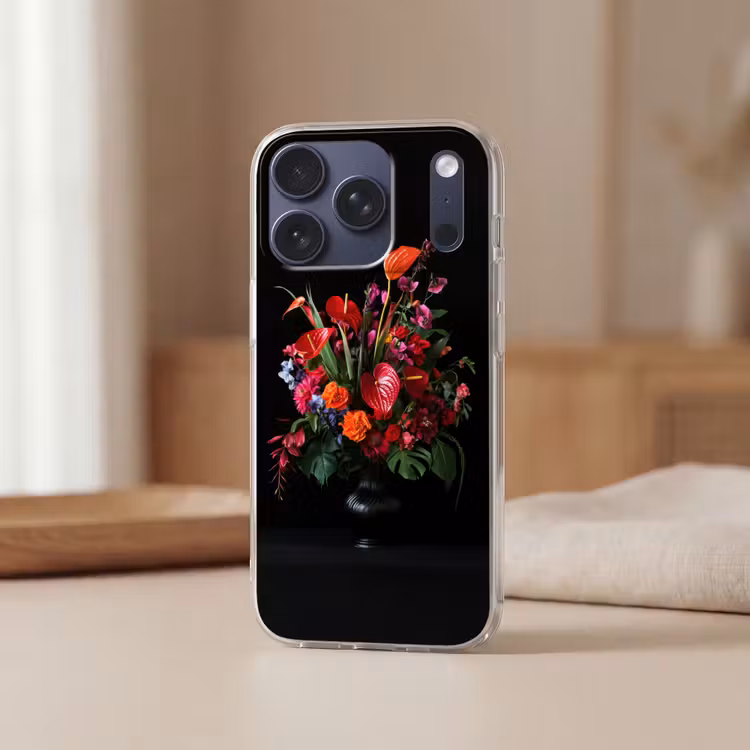 Bloemen - Boeket - Sierlijk Telefoonhoesje iPhone 17 Pro klein -sfeer2