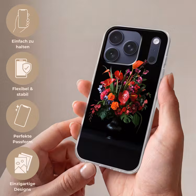 Bloemen - Boeket - Sierlijk Telefoonhoesje iPhone 17 Pro klein -sfeer3_DE