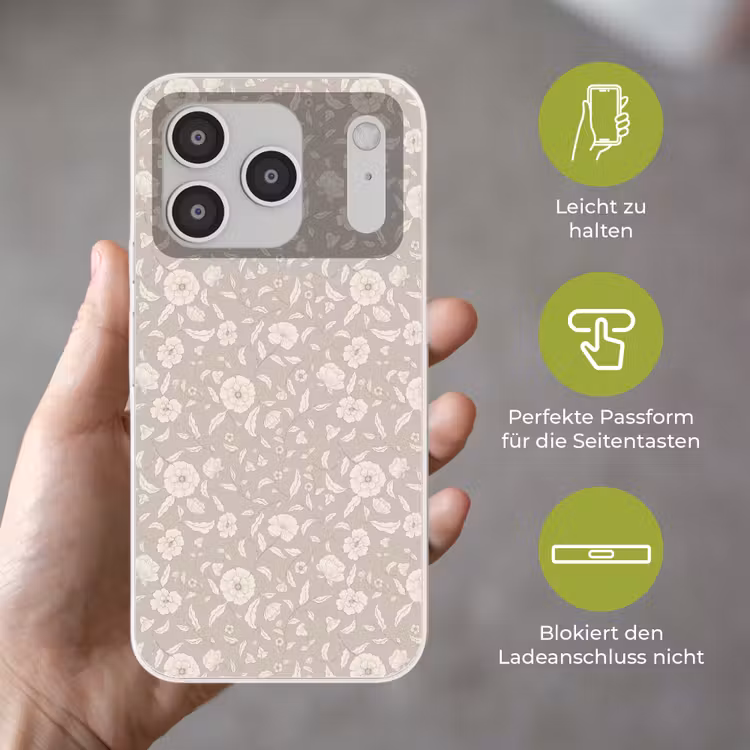 Bloemen - Blaadjes - Patroon Telefoonhoesje iPhone 17 Pro klein 878 -sfeer3_DE