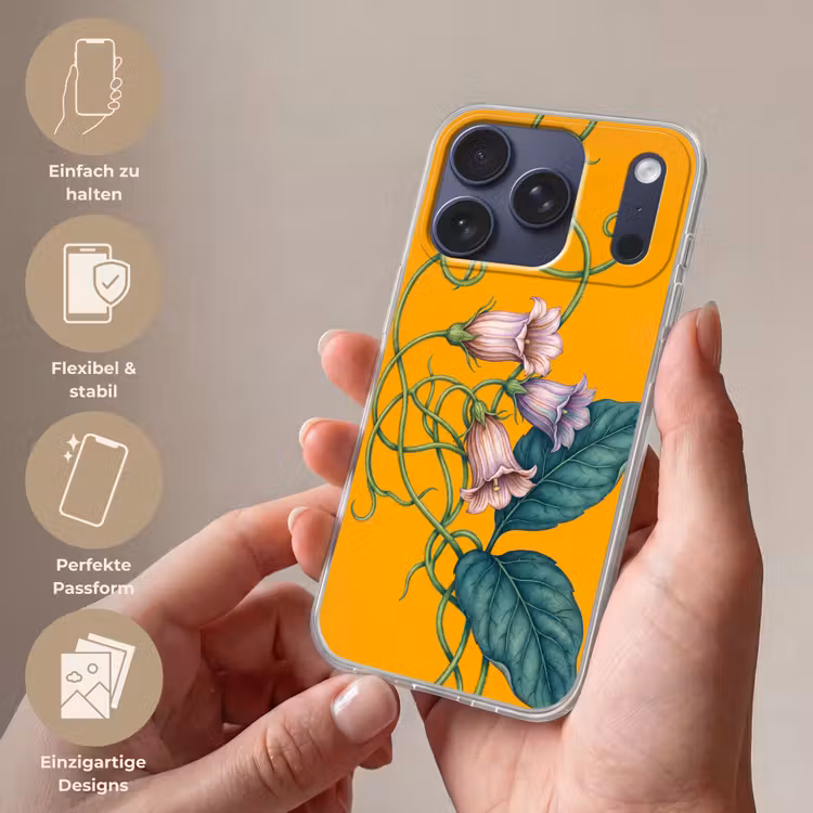 Handyhülle - Blumen – Botanik – Gelb - Bloemen - Botanisch - Geel Telefoonhoesje iPhone 17 Pro klein