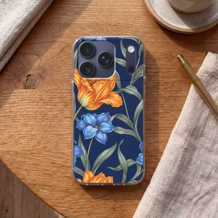 Handyhülle - Blumen – Botanik – Muster - Bloemen - Botanisch - Patroon Telefoonhoesje iPhone 17 Pro klein