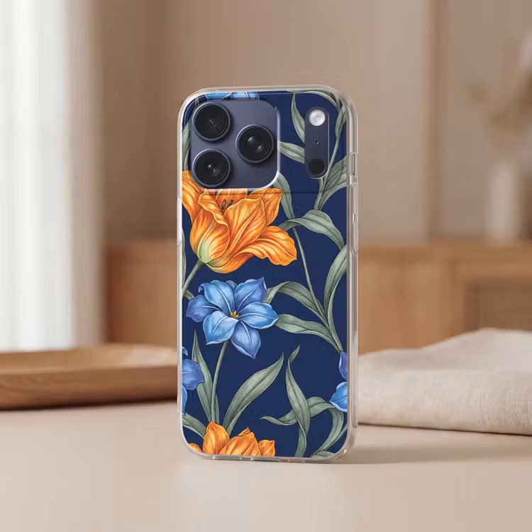 Handyhülle - Blumen – Botanik – Muster - Bloemen - Botanisch - Patroon Telefoonhoesje iPhone 17 Pro klein