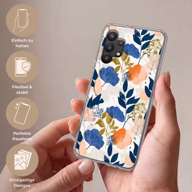 Bloemen - Botanisch - Kleurrijk Telefoonhoesje Samsung Galaxy A32 5G klein 346 -sfeer3_DE