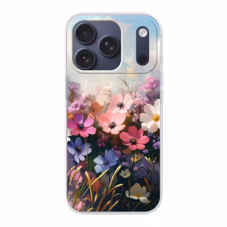 Bloemen - Kleurrijk - Bloei Telefoonhoesje iPhone 17 Pro klein -3d