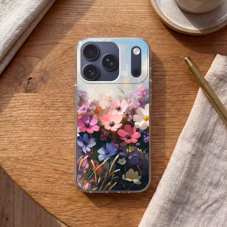 Bloemen - Kleurrijk - Bloei Telefoonhoesje iPhone 17 Pro klein -sfeer1
