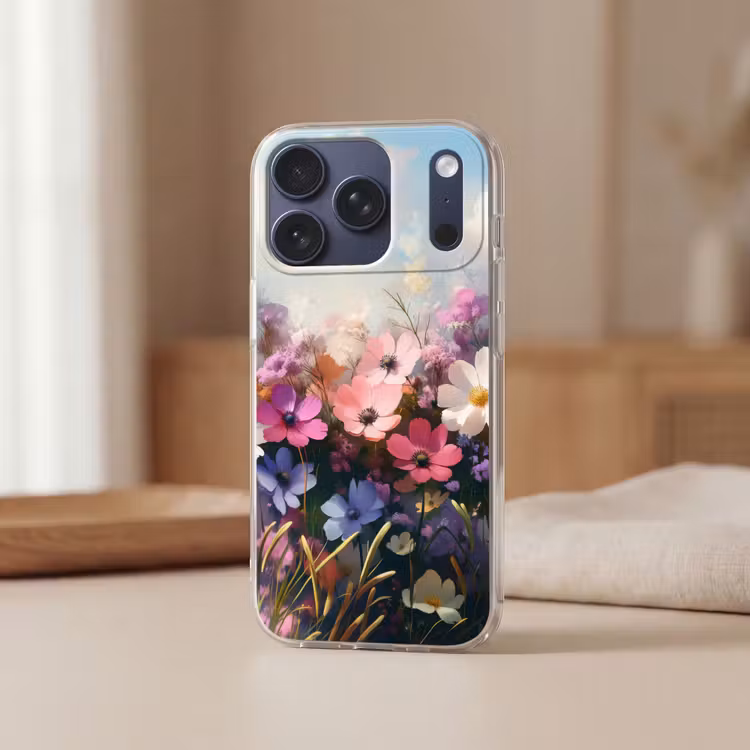 Bloemen - Kleurrijk - Bloei Telefoonhoesje iPhone 17 Pro klein -sfeer2