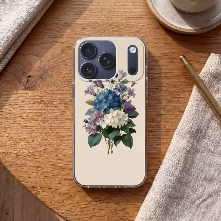 Bloemen - Gedetailleerd - Rust - Realistisch Telefoonhoesje iPhone 17 Pro klein -sfeer1