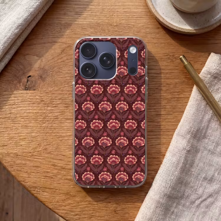 Bloemen - Waaier - Paars Telefoonhoesje iPhone 17 Pro klein 878 -sfeer1