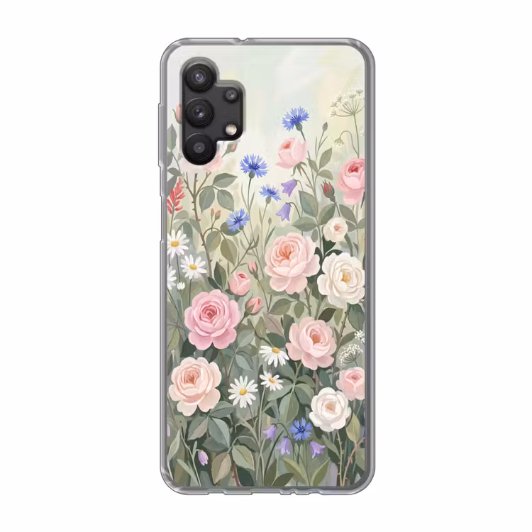 Bloemen - Tuin - Natuur - Kleurrijk Telefoonhoesje Samsung Galaxy A32 5G klein -3d