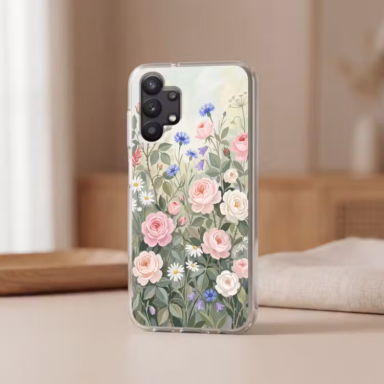 Bloemen - Tuin - Natuur - Kleurrijk Telefoonhoesje Samsung Galaxy A32 5G klein -sfeer2
