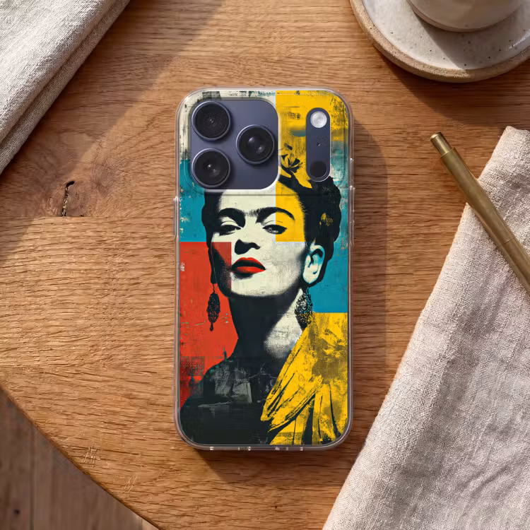 Bloemen - Felle kleuren - Grafisch - Modern Telefoonhoesje iPhone 17 Pro klein -sfeer1