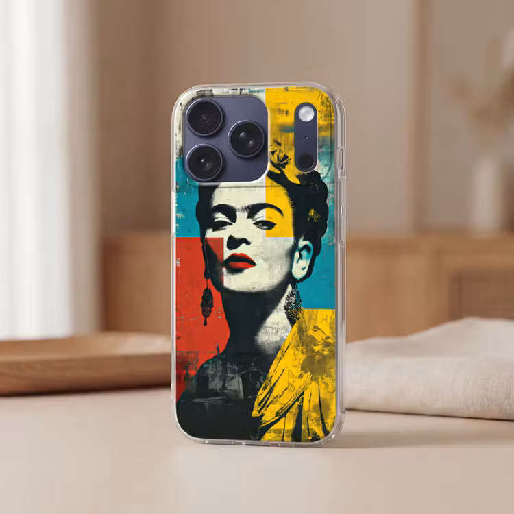 Bloemen - Felle kleuren - Grafisch - Modern Telefoonhoesje iPhone 17 Pro klein -sfeer2