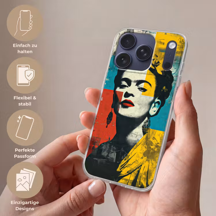 Bloemen - Felle kleuren - Grafisch - Modern Telefoonhoesje iPhone 17 Pro klein -sfeer3_DE