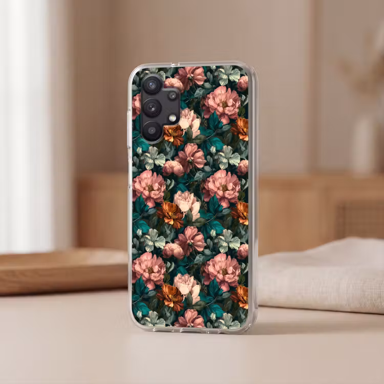 Bloemen - Schilderachtig - Patroon - Roze Telefoonhoesje Samsung Galaxy A32 5G klein 346 -sfeer2