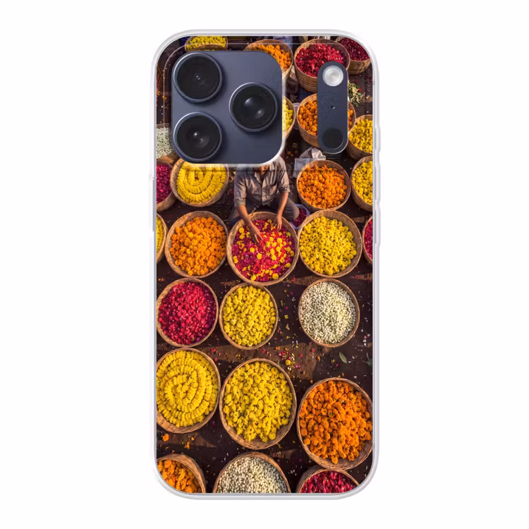 Handyhülle - Blumen – Markt – Bunt - Bloemen - Markt - Kleurrijk Telefoonhoesje iPhone 17 Pro klein