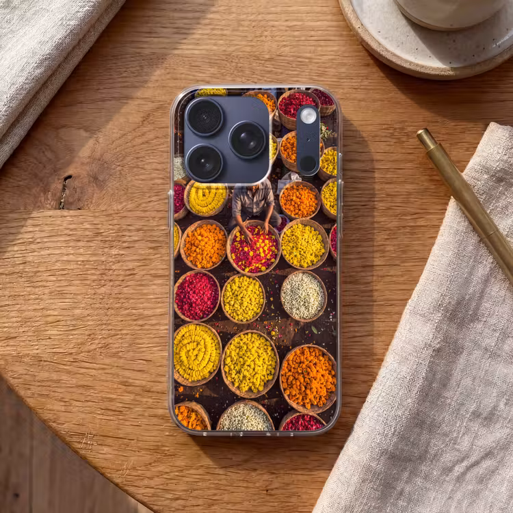 Handyhülle - Blumen – Markt – Bunt - Bloemen - Markt - Kleurrijk Telefoonhoesje iPhone 17 Pro klein